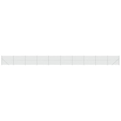 vidaXL Cerca de alambre con brida plateada 1,4x25 m