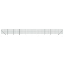 vidaXL Cerca de alambre de acero galvanizado verde 1,6x25 m