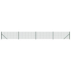 vidaXL Cerca de alambre con brida verde 1,1x10 m