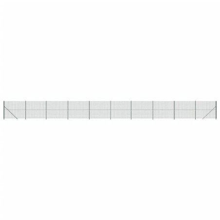 vidaXL Cerca de alambre con brida verde 2x25 m
