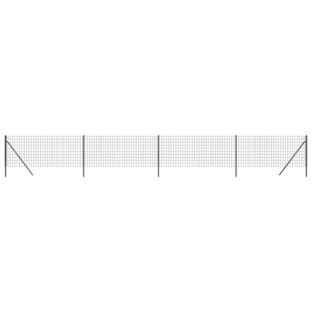 vidaXL Cerca de alambre de acero galvanizado gris antracita 1x10 m