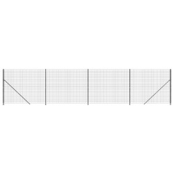 vidaXL Cerca de alambre con brida gris antracita 1,4x10 m