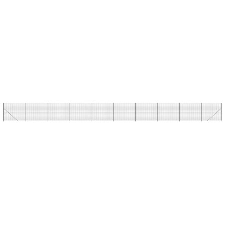 vidaXL Cerca de alambre con brida gris antracita 2x25 m