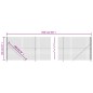 vidaXL Cerca de alambre con brida gris antracita 1,6x25 m vidaXL Cerca de alambre con brida gris antracita 1,6x25 m