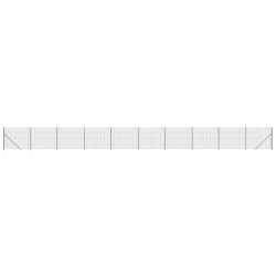 vidaXL Cerca de alambre con pinchos de anclaje gris antracita 1,6x25 m