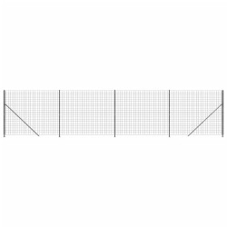 vidaXL Cerca de alambre con brida gris antracita 1,6x10 m