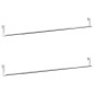 vidaXL Rieles de cortina 2 uds aluminio blanco y plateado 60-105 cm vidaXL Rieles de cortina 2 uds aluminio blanco y plateado 60-105 cm