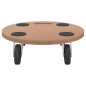 vidaXL Soportes con ruedas 6 uds madera de ingeniería redondo vidaXL Soportes con ruedas 6 uds madera de ingeniería redondo