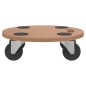 vidaXL Soportes con ruedas 6 uds madera de ingeniería redondo vidaXL Soportes con ruedas 6 uds madera de ingeniería redondo