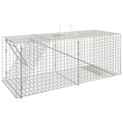 vidaXL Trampa para animales hierro galvanizado 64,5x25x26,5 cm