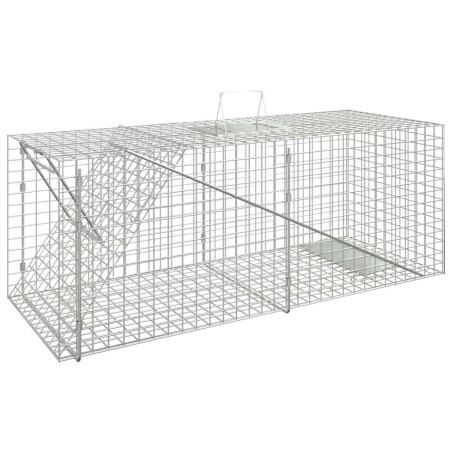 vidaXL Trampa para animales hierro galvanizado 64,5x25x26,5 cm
