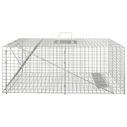 vidaXL Trampa para animales hierro galvanizado 64,5x25x26,5 cm