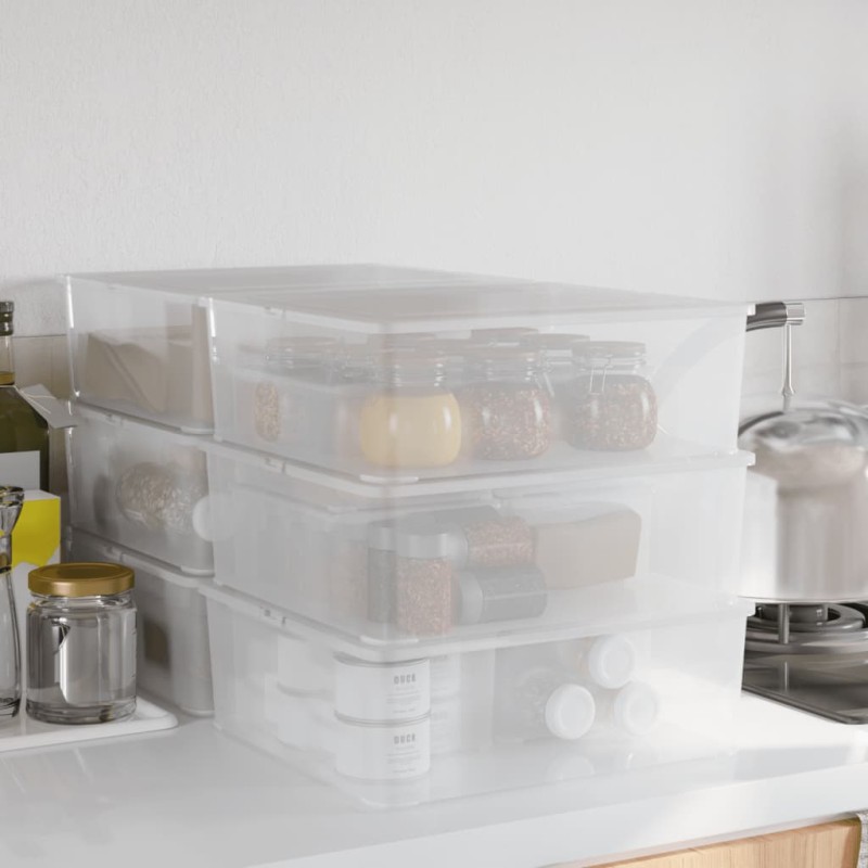 vidaXL Cajas de almacenaje apilables 6 uds plástico 5 L vidaXL Cajas de almacenaje apilables 6 uds plástico 5 L