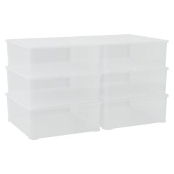 vidaXL Cajas de almacenaje apilables 6 uds plástico 5 L