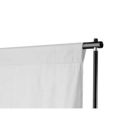 vidaXL Sistema de soporte de fondo telescópico + fondo blanco 3x5 m