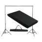 vidaXL Sistema de soporte de telón fondo 300x300 cm negro vidaXL Sistema de soporte de telón fondo 300x300 cm negro