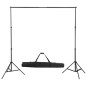 vidaXL Sistema de soporte de telón fondo 300x300 cm negro vidaXL Sistema de soporte de telón fondo 300x300 cm negro