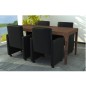  vidaXL Sillas de comedor 4 unidades cuero sintético negro