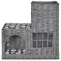 vidaXL Casa/cama/rascador/castillo para mascotas de sauce con cojín