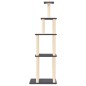 vidaXL Rascador para gatos con postes de sisal gris oscuro 183 cm vidaXL Rascador para gatos con postes de sisal gris oscuro 183 cm