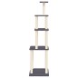 vidaXL Rascador para gatos con postes de sisal gris oscuro 183 cm vidaXL Rascador para gatos con postes de sisal gris oscuro 183 cm