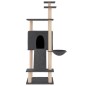 vidaXL Rascador para gatos con postes de sisal gris oscuro 153 cm vidaXL Rascador para gatos con postes de sisal gris oscuro 153 cm