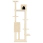 vidaXL Rascador para gatos con postes de sisal crema 154 cm