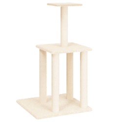 vidaXL Rascador para gatos con postes de sisal color crema 85,5 cm