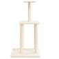 vidaXL Rascador para gatos con postes de sisal color crema 85,5 cm vidaXL Rascador para gatos con postes de sisal color crema 85,5 cm