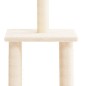 vidaXL Rascador para gatos con postes de sisal color crema 85,5 cm vidaXL Rascador para gatos con postes de sisal color crema 85,5 cm