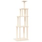 vidaXL Rascador para gatos con postes de sisal color crema 183 cm