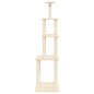 vidaXL Rascador para gatos con postes de sisal color crema 183 cm