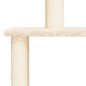 vidaXL Rascador para gatos con postes de sisal color crema 183 cm