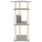 vidaXL Rascador para gatos con postes de sisal gris claro 123 cm vidaXL Rascador para gatos con postes de sisal gris claro 123 cm