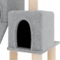 vidaXL Rascador para gatos con postes de sisal gris claro 82 cm vidaXL Rascador para gatos con postes de sisal gris claro 82 cm