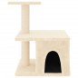 vidaXL Rascador para gatos con postes de sisal color crema 48 cm vidaXL Rascador para gatos con postes de sisal color crema 48 cm