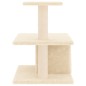 vidaXL Rascador para gatos con postes de sisal color crema 48 cm vidaXL Rascador para gatos con postes de sisal color crema 48 cm