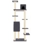 vidaXL Rascador para gatos con postes de sisal gris oscuro 154 cm vidaXL Rascador para gatos con postes de sisal gris oscuro 154 cm