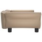 vidaXL Cama para perros de cuero sintético color capuchino 95x55x30 cm vidaXL Cama para perros de cuero sintético color capuchino 95x55x30 cm