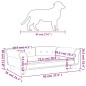 vidaXL Cama para perros de cuero sintético color capuchino 95x55x30 cm vidaXL Cama para perros de cuero sintético color capuchino 95x55x30 cm
