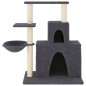 vidaXL Rascador para gatos con postes de sisal gris oscuro 83 cm vidaXL Rascador para gatos con postes de sisal gris oscuro 83 cm