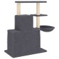 vidaXL Rascador para gatos con postes de sisal gris oscuro 83 cm vidaXL Rascador para gatos con postes de sisal gris oscuro 83 cm