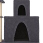 vidaXL Rascador para gatos con postes de sisal gris oscuro 83 cm vidaXL Rascador para gatos con postes de sisal gris oscuro 83 cm