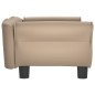 vidaXL Cama para perros de cuero sintético color capuchino 70x45x30 cm vidaXL Cama para perros de cuero sintético color capuchino 70x45x30 cm
