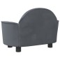 vidaXL Cama para perros de terciopelo gris oscuro 66x40x45 cm vidaXL Cama para perros de terciopelo gris oscuro 66x40x45 cm