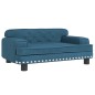 vidaXL Cama para perros de terciopelo azul 70x45x30 cm vidaXL Cama para perros de terciopelo azul 70x45x30 cm