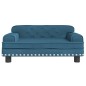 vidaXL Cama para perros de terciopelo azul 70x45x30 cm vidaXL Cama para perros de terciopelo azul 70x45x30 cm