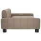 vidaXL Cama para perros de cuero sintético color capuchino 90x53x30 cm