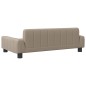 vidaXL Cama para perros de cuero sintético color capuchino 90x53x30 cm
