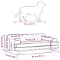 vidaXL Cama para perros de cuero sintético crema 90x53x30 cm